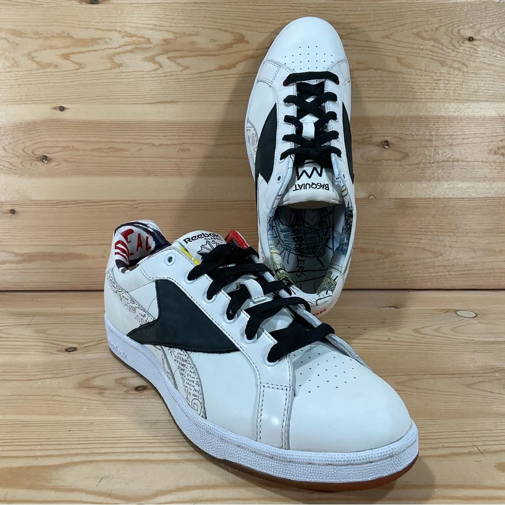 Basquiat x Reebok Classic NPC UK Sneaker 6-240366 Men’s 11 White Black Graffiti